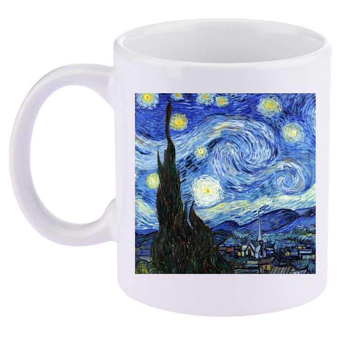 The Starry Night By Vincent Van Gogh 11oz C Handle Ceramic Mug