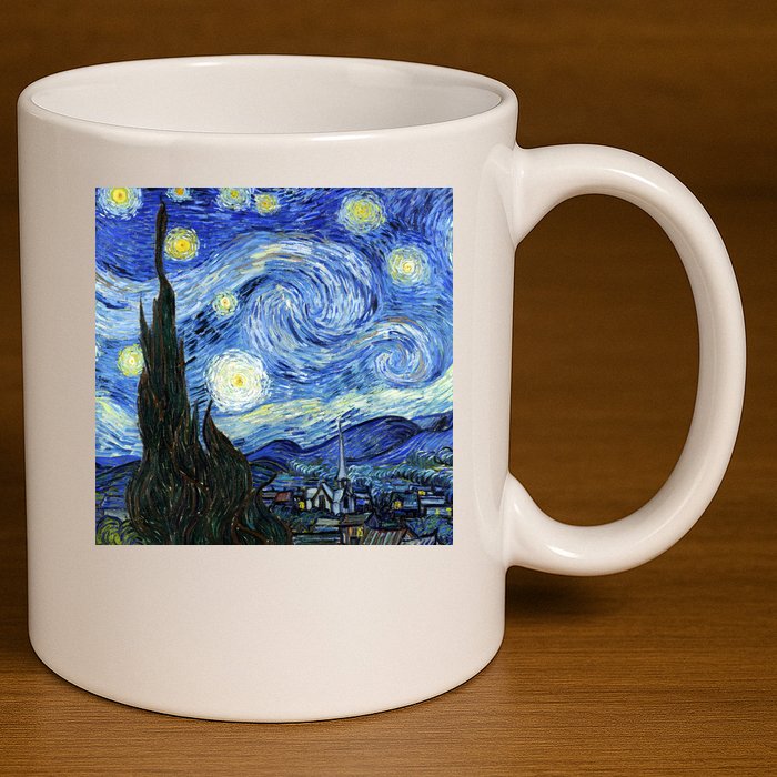 The Starry Night By Vincent Van Gogh 11oz C Handle Ceramic Mug