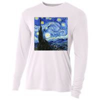 The Starry Night By Vincent Van Gogh Cooling Performance Long Sleeve Crew