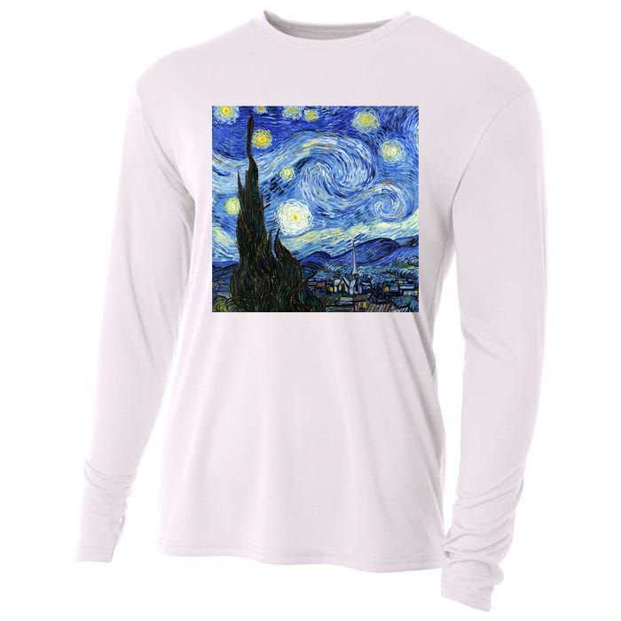 The Starry Night By Vincent Van Gogh Cooling Performance Long Sleeve Crew