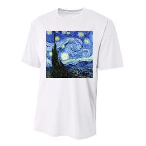 The Starry Night By Vincent Van Gogh Performance Sprint T-Shirt