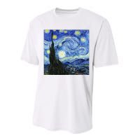 The Starry Night By Vincent Van Gogh Performance Sprint T-Shirt