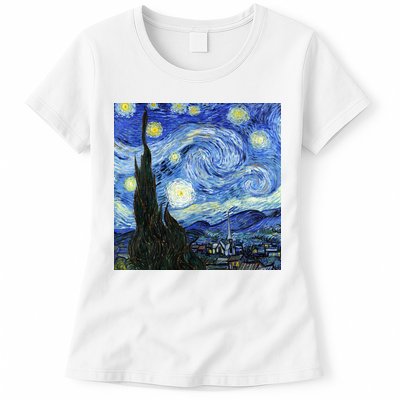 The Starry Night By Vincent Van Gogh Womens T-Shirt