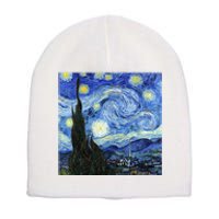 The Starry Night By Vincent Van Gogh Short Acrylic Beanie