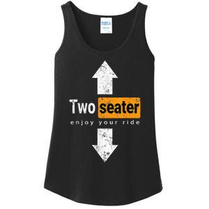 Two Seater Naughty Dirty Adult Humor Ladies Essential Tank