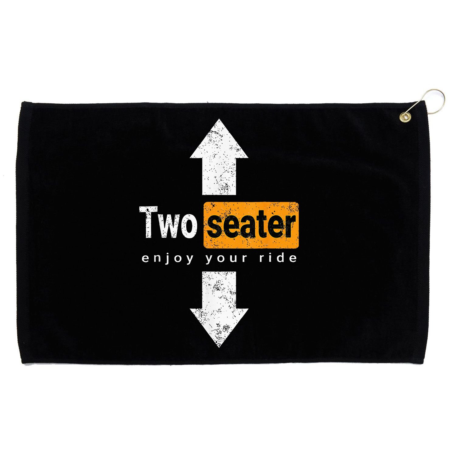 Two Seater Naughty Dirty Adult Humor Grommeted Golf Towel