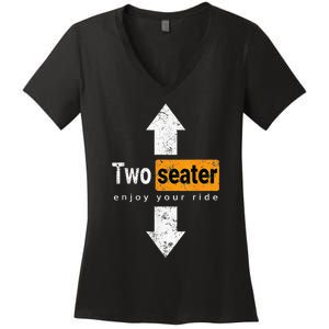 Two Seater Naughty Dirty Adult Humor Women's V-Neck T-Shirt