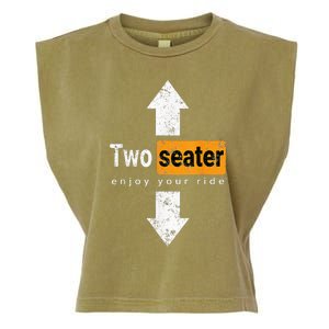 Two Seater Naughty Dirty Adult Humor Garment-Dyed Women's Muscle Tee