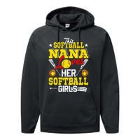 This Softball Nana Loves Her Softball Matching Family Performance Fleece Hoodie