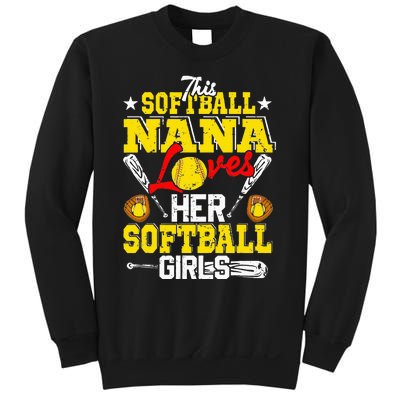 This Softball Nana Loves Her Softball Matching Family Sweatshirt