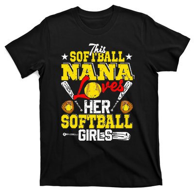 This Softball Nana Loves Her Softball Matching Family T-Shirt