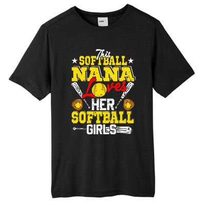 This Softball Nana Loves Her Softball Matching Family Tall Fusion ChromaSoft Performance T-Shirt