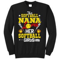 This Softball Nana Loves Her Softball Matching Family Tall Sweatshirt