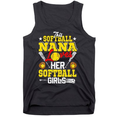 This Softball Nana Loves Her Softball Matching Family Tank Top