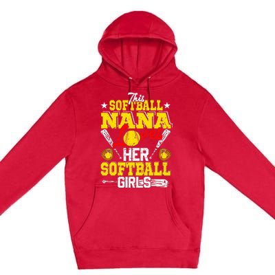 This Softball Nana Loves Her Softball Matching Family Premium Pullover Hoodie