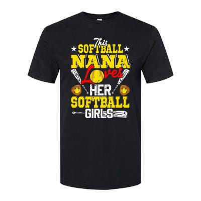 This Softball Nana Loves Her Softball Matching Family Softstyle CVC T-Shirt