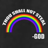 Thou Shall Not Steal GodS Rainbow 11oz C Handle Ceramic Mug