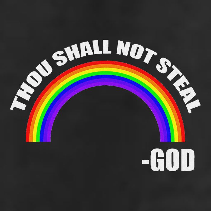 Thou Shall Not Steal GodS Rainbow 11oz C Handle Ceramic Mug