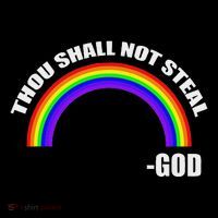 Thou Shall Not Steal GodS Rainbow Kids T-Shirt