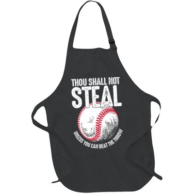Thou Shall Not Steal Unless You Can Beat The Throw Baseball Apron