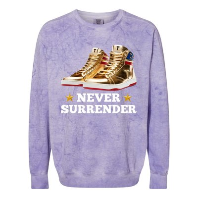 Trump Sneakers Never Surrender Colorblast Crewneck Sweatshirt