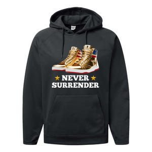 Trump Sneakers Never Surrender Performance Fleece Hoodie