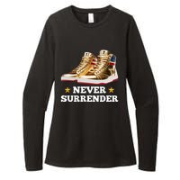 Trump Sneakers Never Surrender Womens CVC Long Sleeve Shirt