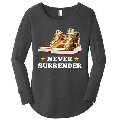 Trump Sneakers Never Surrender Women's Perfect Tri Tunic Long Sleeve Shirt