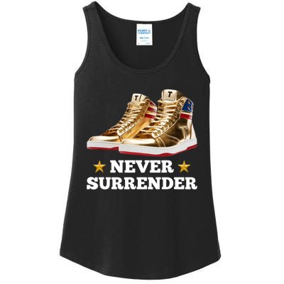 Trump Sneakers Never Surrender Ladies Essential Tank