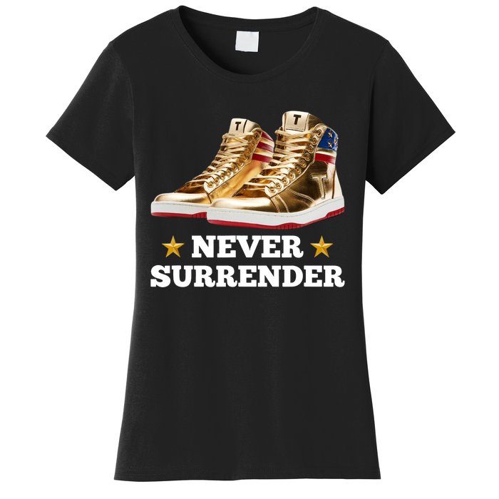 Trump Sneakers Never Surrender Women's T-Shirt