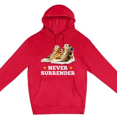 Trump Sneakers Never Surrender Premium Pullover Hoodie