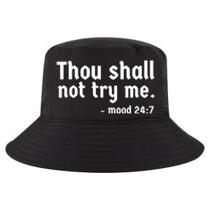 Thou Shall Not Try Me Women Cute Funny Cool Comfort Performance Bucket Hat