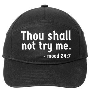 Thou Shall Not Try Me Women Cute Funny 7-Panel Snapback Hat