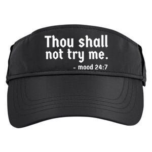 Thou Shall Not Try Me Women Cute Funny Adult Drive Performance Visor