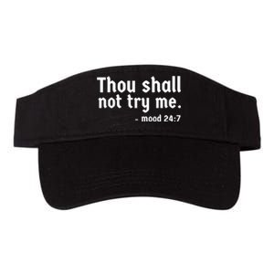 Thou Shall Not Try Me Women Cute Funny Valucap Bio-Washed Visor