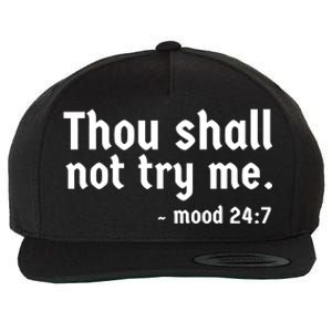 Thou Shall Not Try Me Women Cute Funny Wool Snapback Cap