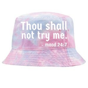 Thou Shall Not Try Me Women Cute Funny Tie-Dyed Bucket Hat