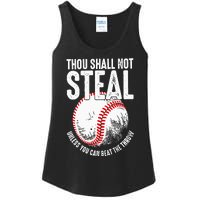 Thou Shall Not Steal Unless You Can Beat The Throw Baseball Ladies Essential Tank