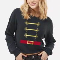 Toy Soldier Nutcracker Costume Uniform Cropped Pullover Crew