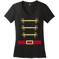 Toy Soldier Nutcracker Costume Uniform Women's V-Neck T-Shirt
