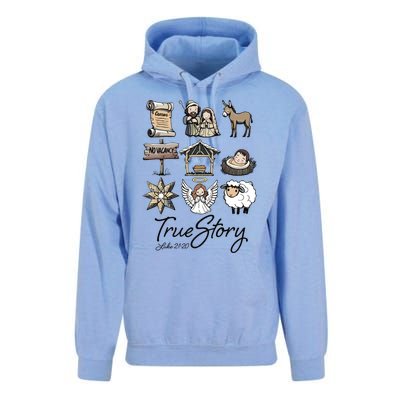 True Story Nativity Christmas Jesus Faith Based Christmas Unisex Surf Hoodie