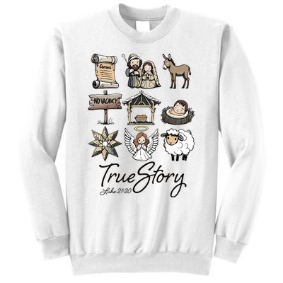 True Story Nativity Christmas Jesus Faith Based Christmas Sweatshirt