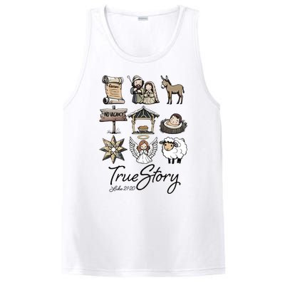 True Story Nativity Christmas Jesus Faith Based Christmas PosiCharge Competitor Tank