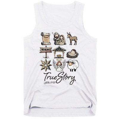 True Story Nativity Christmas Jesus Faith Based Christmas Tank Top