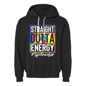 Teacher Straight Outta Energy Teacher Life Garment-Dyed Fleece Hoodie