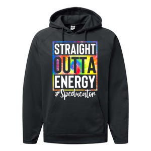 Teacher Straight Outta Energy Teacher Life Performance Fleece Hoodie