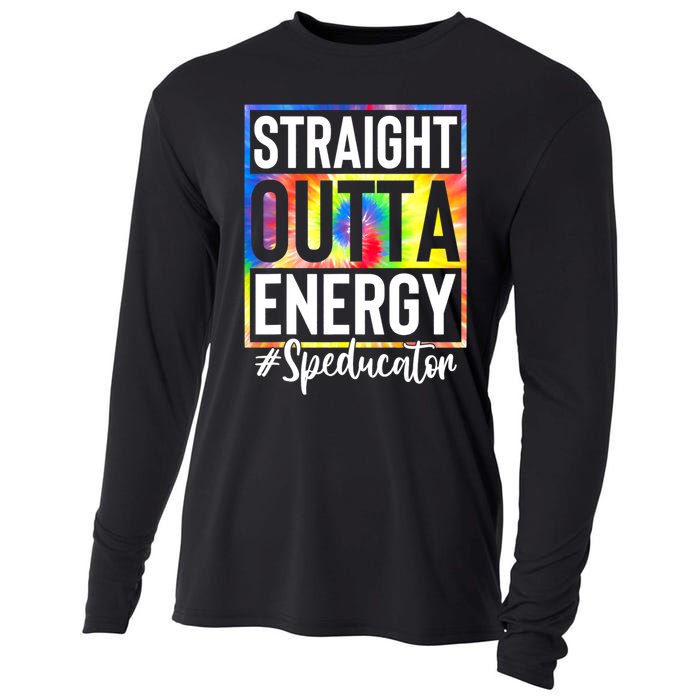 Teacher Straight Outta Energy Teacher Life Cooling Performance Long Sleeve Crew