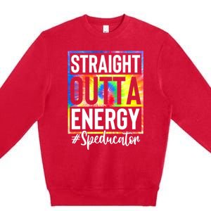 Teacher Straight Outta Energy Teacher Life Premium Crewneck Sweatshirt