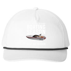 Two Seasons Of Boating Motor Boating Gift Snapback Five-Panel Rope Hat