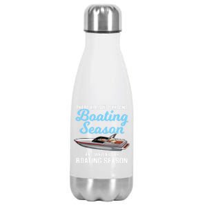 Two Seasons Of Boating Motor Boating Gift Stainless Steel Insulated Water Bottle